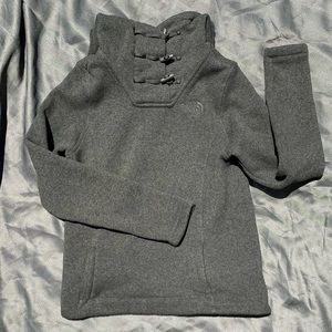 Northface Fleece Lined Crescent Hooded Pullover